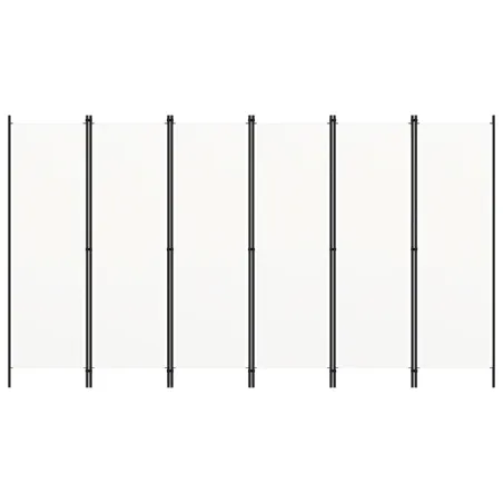 Cloison de séparation 6 panneaux Blanc 300x180 cm