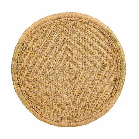 Hoofdtafel Alexandra House Living Bruin Touw Ijzer 60 x 40 x 60 cm
