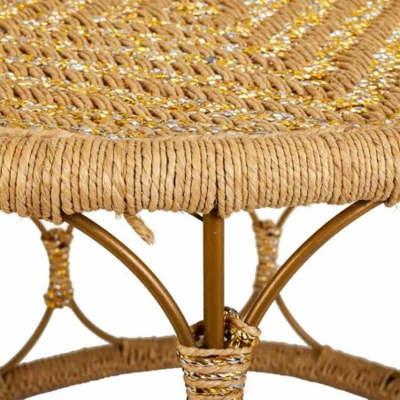 Tavolino da Caffè Alexandra House Living Marrone Corda Ferro 60 x 40