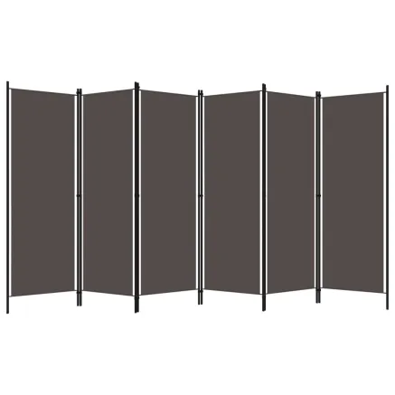 Cloison de séparation 6 panneaux Anthracite 300x180 cm 2