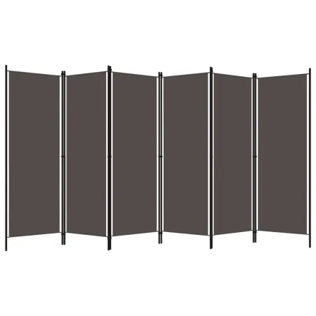 Cloison de séparation 6 panneaux Anthracite 300x180 cm