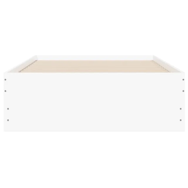 Cadre de lit avec tiroirs sans matelas blanc 90x200 cm