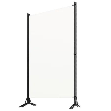 Cloison de séparation 3 panneaux Blanc 260x180 cm Tissu