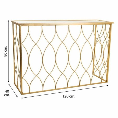 Recibidor Alexandra House Living Dorado 40 x 80 x 120 cm