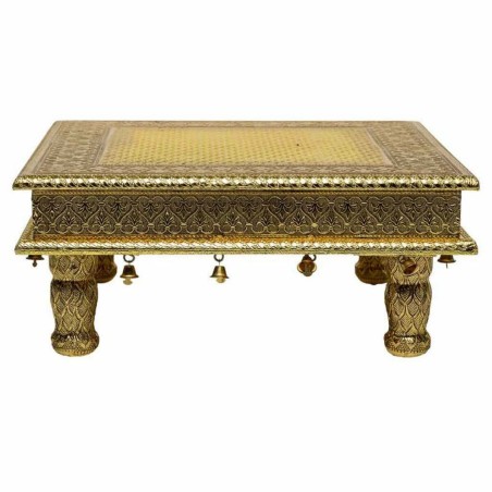 Mesa auxiliar Alexandra House Living Dorado Aluminio Madera MDF 38 x 1