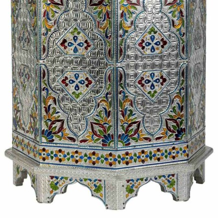 Tabouret Alexandra House Living Bleu Aluminium Bois MDF 11 x 42 x 38 c 2