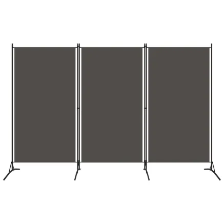 Cloison de séparation 3 panneaux Anthracite 260x180 cm