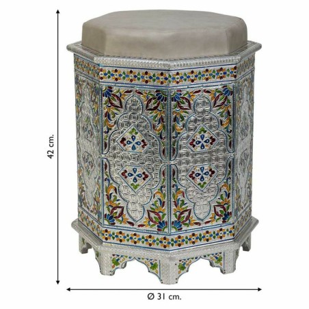 Tabouret Alexandra House Living Bleu Aluminium Bois MDF 11 x 42 x 38 c