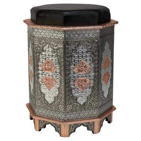Tabouret Alexandra House Living Bleu Aluminium Bois MDF 11 x 42 x 38 c