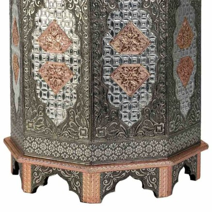 Stool Alexandra House Living Blue Aluminium MDF Wood 11 x 42 x 38 cm 2