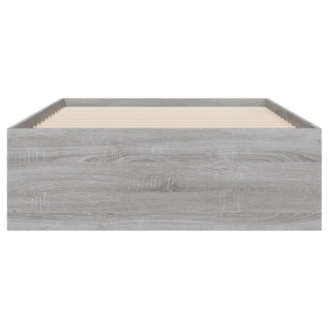 Cadre de lit avec tiroirs sans matelas sonoma gris 75x190 cm