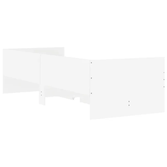 Cadre de lit avec tiroirs sans matelas blanc 100x200 cm