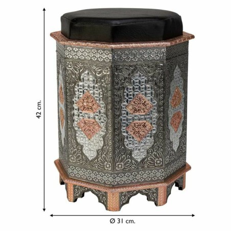 Tabouret Alexandra House Living Bleu Aluminium Bois MDF 11 x 42 x 38 c