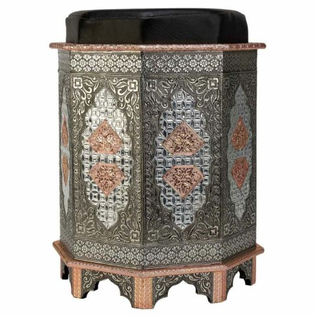 Tabouret Alexandra House Living Bleu Aluminium Bois MDF 11 x 42 x 38 c