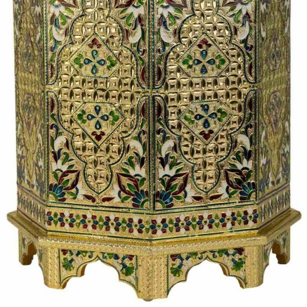 Stool Alexandra House Living Yellow Aluminium MDF Wood 11 x 42 x 38 cm 2