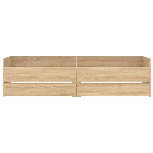 Cadre de lit avec tiroirs sans matelas chêne sonoma 90x200 cm