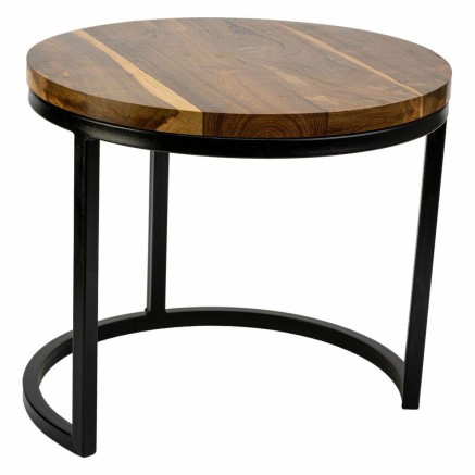 Mesa de Centro Alexandra House Living Marrón Hierro Madera de mango 3
