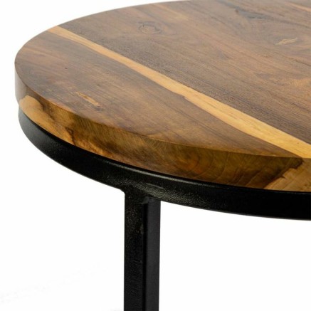 Mesa de Centro Alexandra House Living Marrón Hierro Madera de mango 3 2