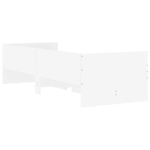 Cadre de lit avec tiroirs sans matelas blanc 90x190 cm