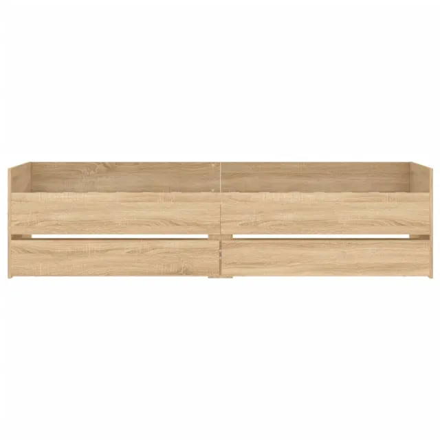 Cadre de lit avec tiroirs sans matelas chêne sonoma 90x190 cm