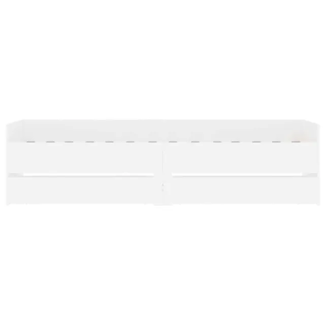 Cadre de lit sans matelas blanc 75x190 cm