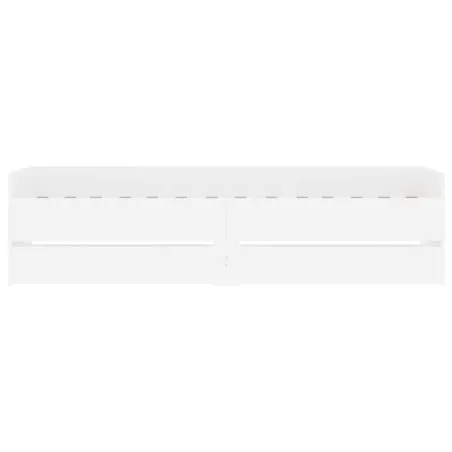 Cadre de lit sans matelas blanc 75x190 cm