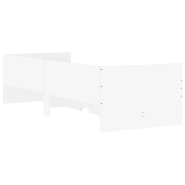 Cadre de lit sans matelas blanc 75x190 cm