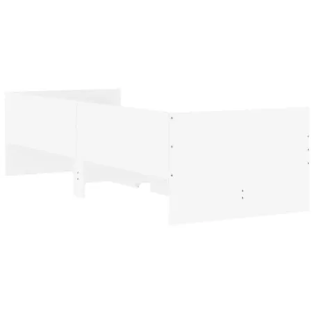 Cadre de lit sans matelas blanc 75x190 cm