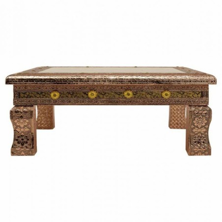 Table d'appoint Alexandra House Living Cuivre Aluminium Bois MDF 38 x