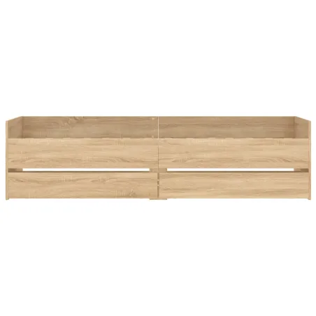 Cadre de lit sans matelas chêne sonoma 75x190 cm