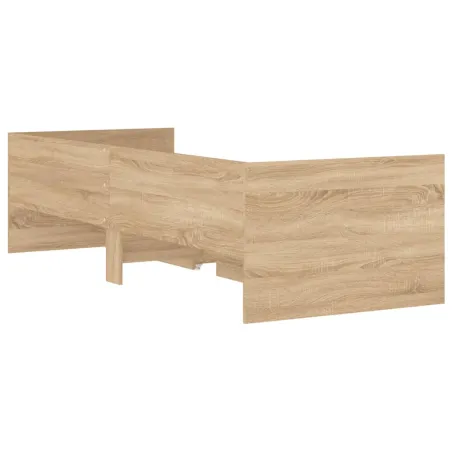 Cadre de lit sans matelas chêne sonoma 75x190 cm