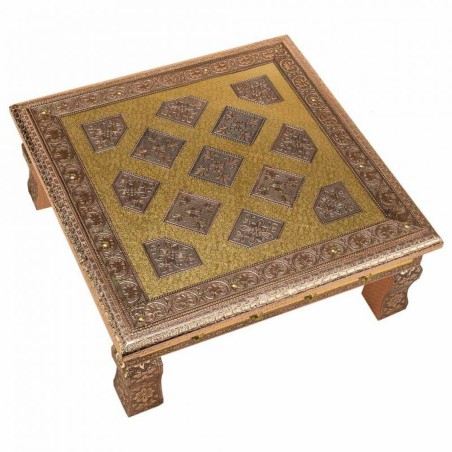 Table d'appoint Alexandra House Living Cuivre Aluminium Bois MDF 38 x