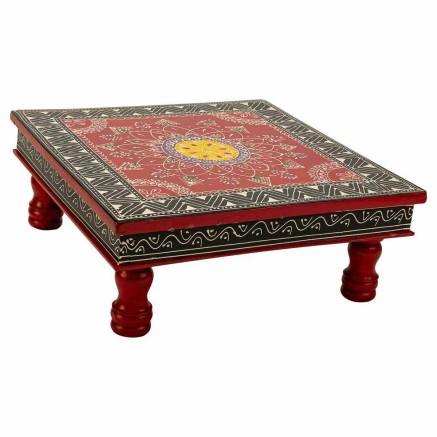 Side table Alexandra House Living Red Aluminium MDF Wood 38 x 14 x 38
