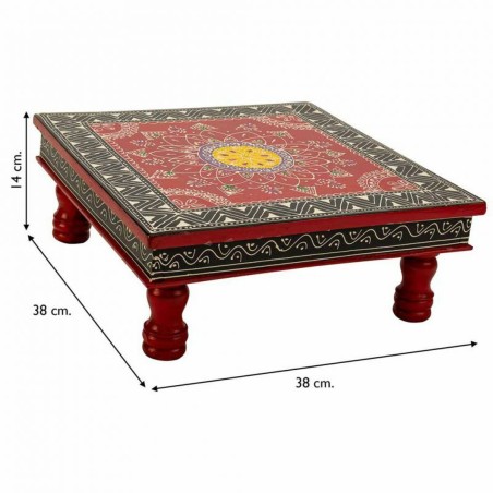 Side table Alexandra House Living Red Aluminium MDF Wood 38 x 14 x 38