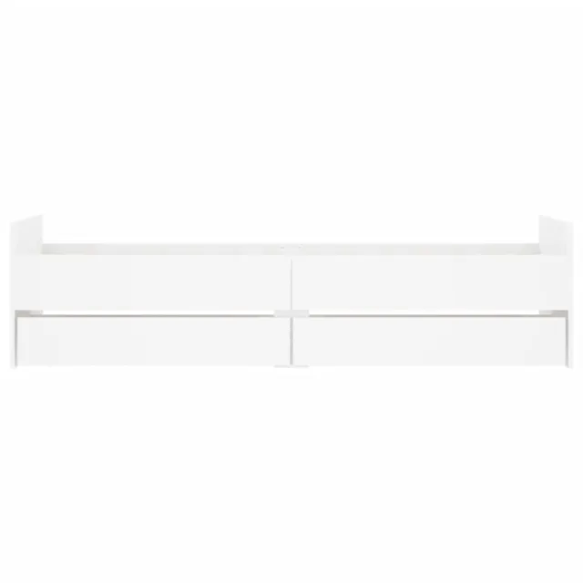 Cadre de lit avec tiroirs sans matelas blanc 90x200 cm