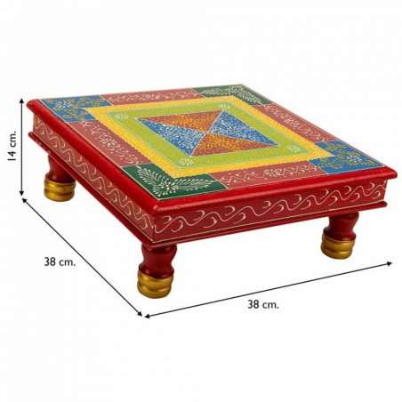 Side table Alexandra House Living Red Aluminium MDF Wood 38 x 14 x 38