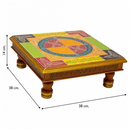Table d'appoint Alexandra House Living Jaune Aluminium Bois MDF 38 x 1