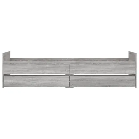 Cadre de lit sans matelas sonoma gris 75x190 cm