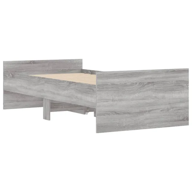 Cadre de lit sans matelas sonoma gris 75x190 cm