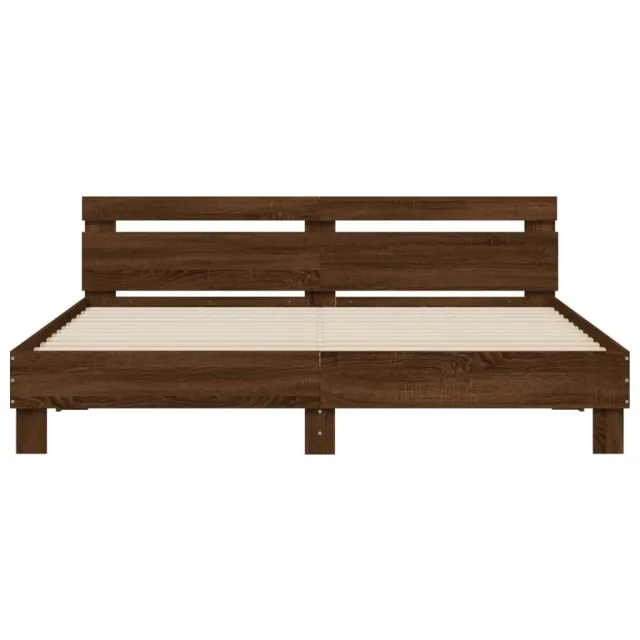 Cadre de lit sans matelas chêne marron 200x200 cm