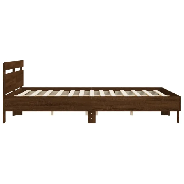 Cadre de lit sans matelas chêne marron 200x200 cm