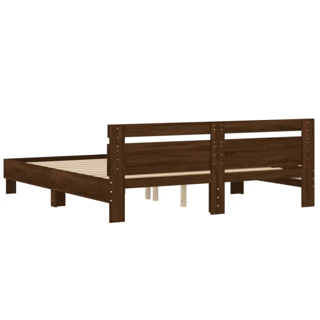 Cadre de lit sans matelas chêne marron 200x200 cm