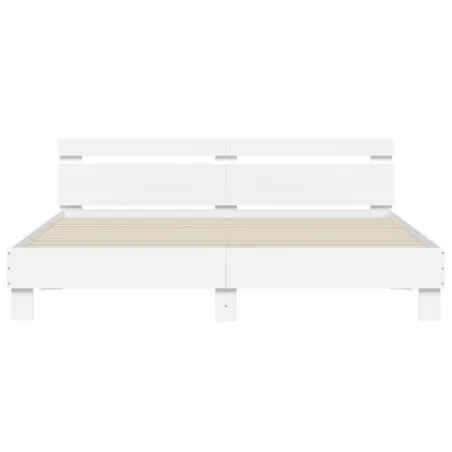 Cadre de lit sans matelas blanc 160x200 cm