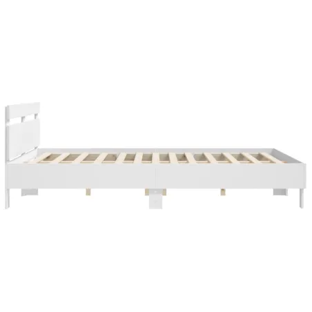 Cadre de lit sans matelas blanc 160x200 cm