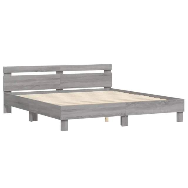 Cadre de lit sans matelas sonoma gris 160x200 cm