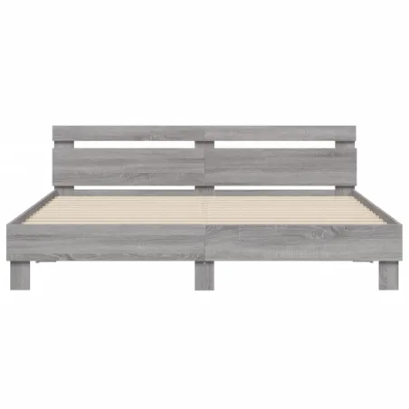 Cadre de lit sans matelas sonoma gris 160x200 cm