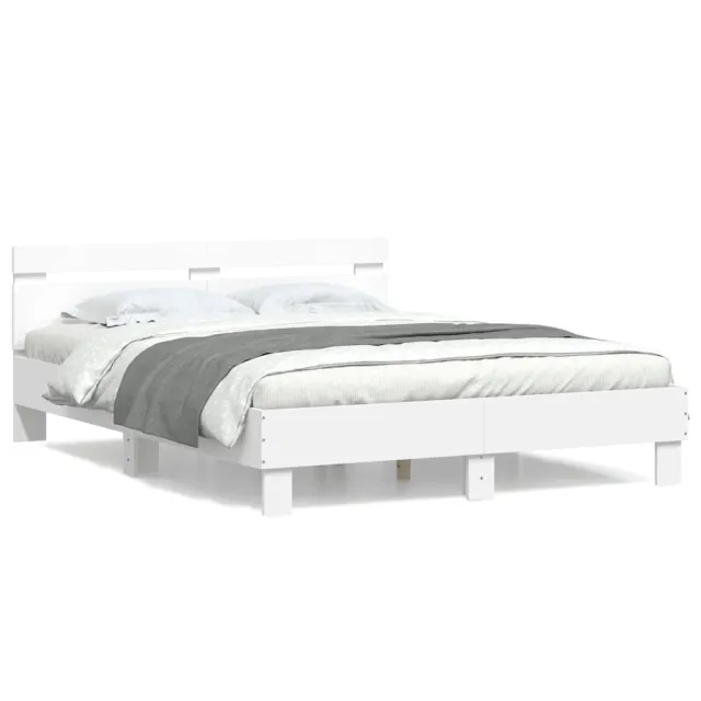Cadre de lit sans matelas blanc 150x200 cm