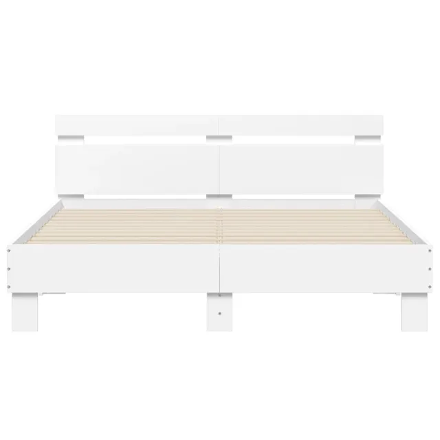 Cadre de lit sans matelas blanc 150x200 cm
