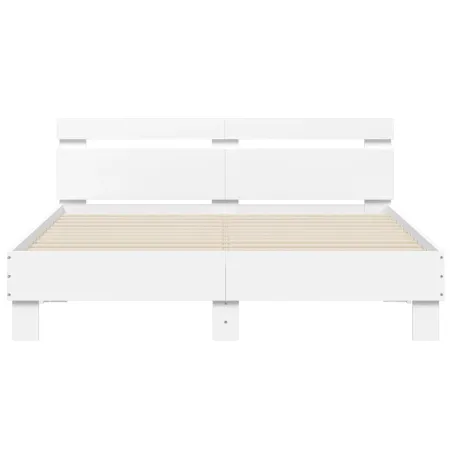 Cadre de lit sans matelas blanc 150x200 cm