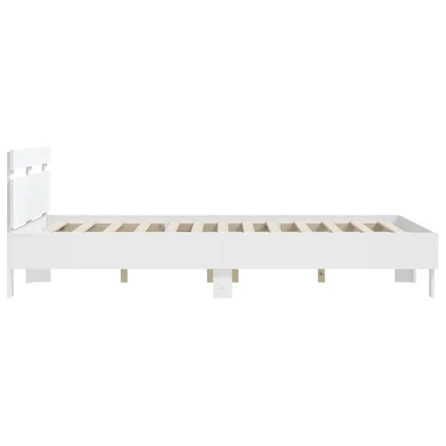 Cadre de lit sans matelas blanc 150x200 cm